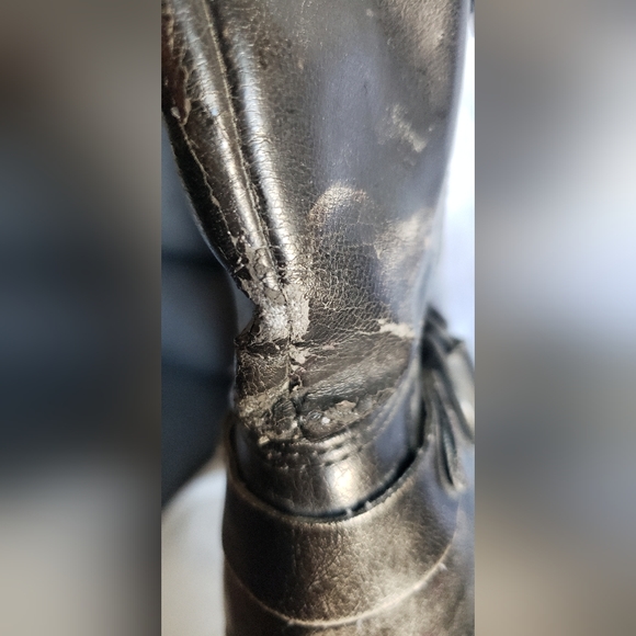 Women's Size 9.5 Sketchers faded black/dark grey rugged steampunk combat boots - Picture 5 of 6